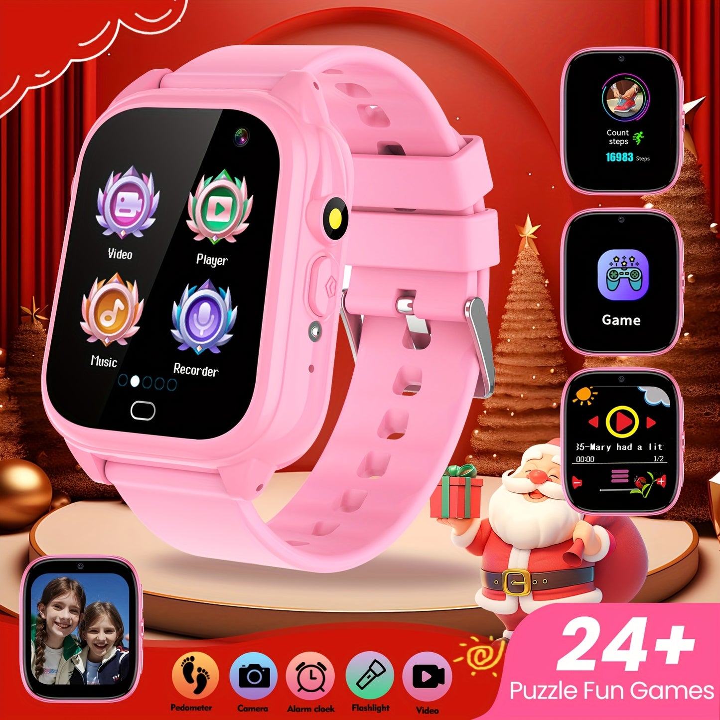 Kids Smartwatch for Boys 3-12 – Touchscreen, Camera, Music, Games, Calendar & Voice Notebook