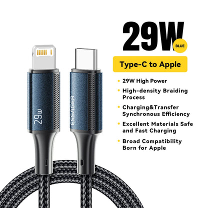 Essager 29W USB-C to Lightning Cable – iPhone 14–8 & iPad, MacBook