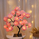 24 LED Rose Tree Night Light – USB Table Lamp for Home, Bedroom, Wedding & Holiday Decor