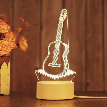 1pc Acrylic LED Night Light – Creative Bedside Table Lamp for Bedroom, Holiday & Gift Décor