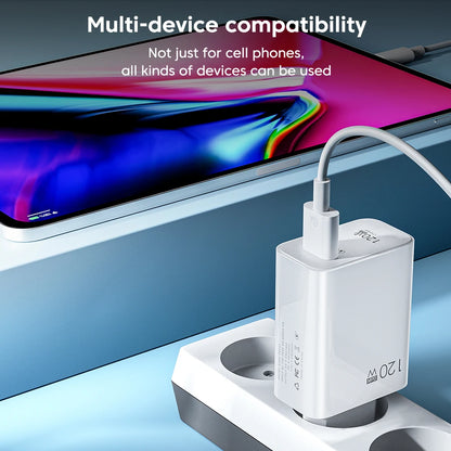 120W USB-C Fast Charger – Quick Charge 3.0 for iPhone, Xiaomi, Samsung, Huawei