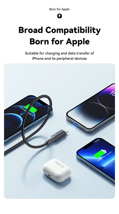 Essager 29W USB-C to Lightning Cable – iPhone 14–8 & iPad, MacBook