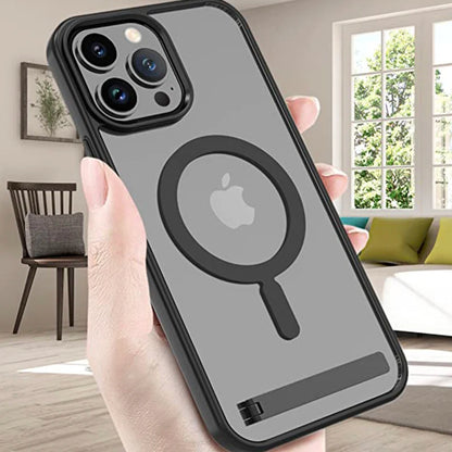 Magnetic iPhone Case with Kickstand – Protective Cover for iPhone 11–16 Pro Max & Plus