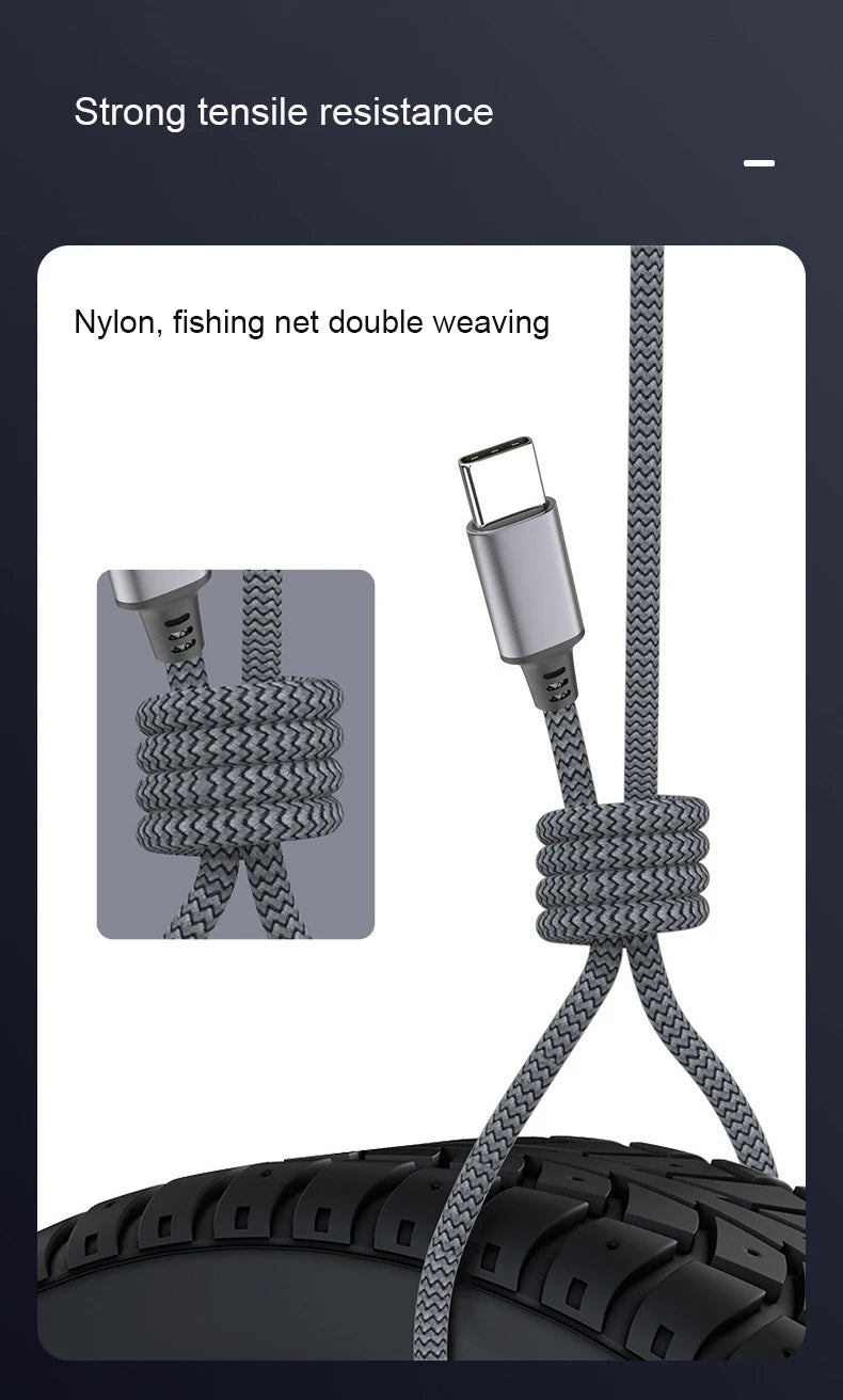 60W USB-C to USB-C Cable – iPhone 15, MacBook, Xiaomi, Samsung