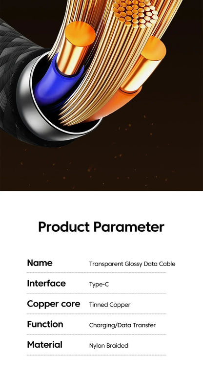 240W USB to USB-C Fast Charging Cable – Samsung, Xiaomi, Huawei, OPPO