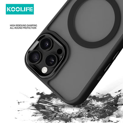 Koolife Skin-Feel Electroplated Frosted Magnetic Phone Case with Wireless Charging Pc+Tpu for iPhone  12 13 14 15 16 Pro Max