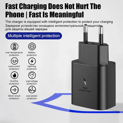 45W PD USB-C Fast Charger – Samsung Galaxy S24/S23/S22/S21/S20 Ultra, S10 Plus