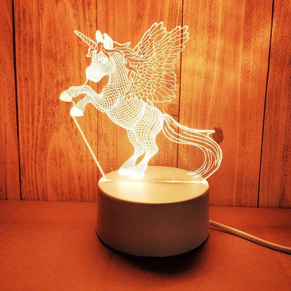 1pc Acrylic LED Night Light – Creative Bedside Table Lamp for Bedroom, Holiday & Gift Décor