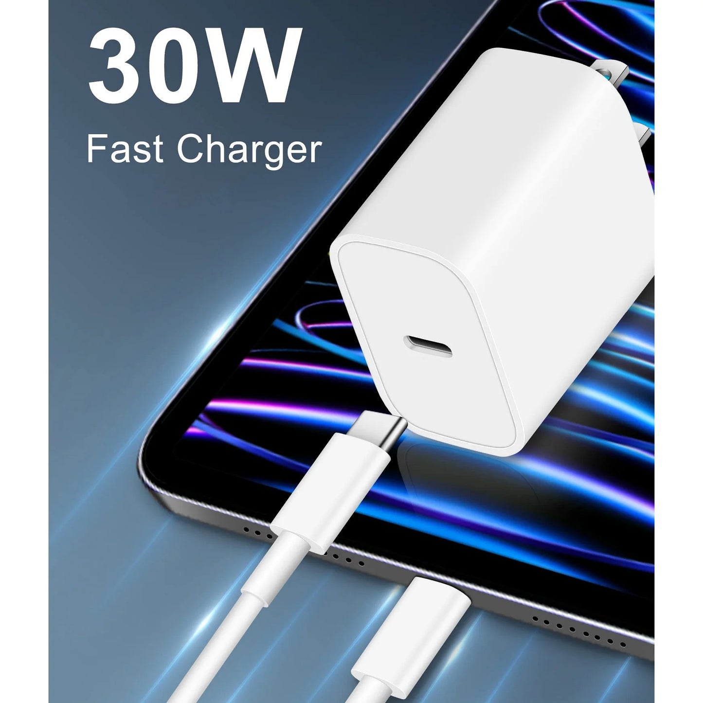 3-Pack 30W PD USB-C Fast Charger – iPhone 15 & Samsung Android