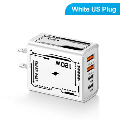 120W USB-C PD Fast Charger – iPhone, Samsung, Xiaomi Quick Charge 3.0