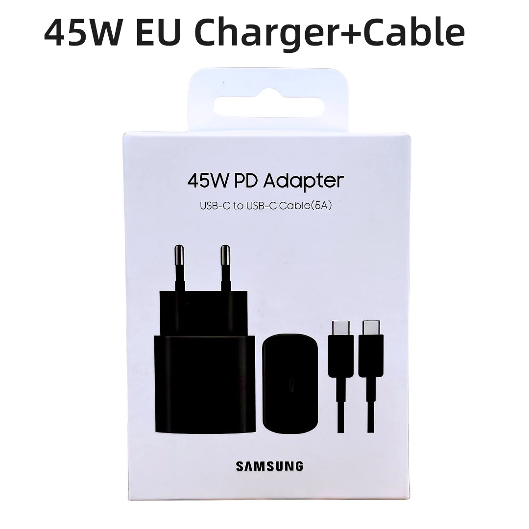 Original Samsung 45W Super Fast Charger EU Certified | Galaxy S24/S23/S22 Ultra, Z Fold & Flip