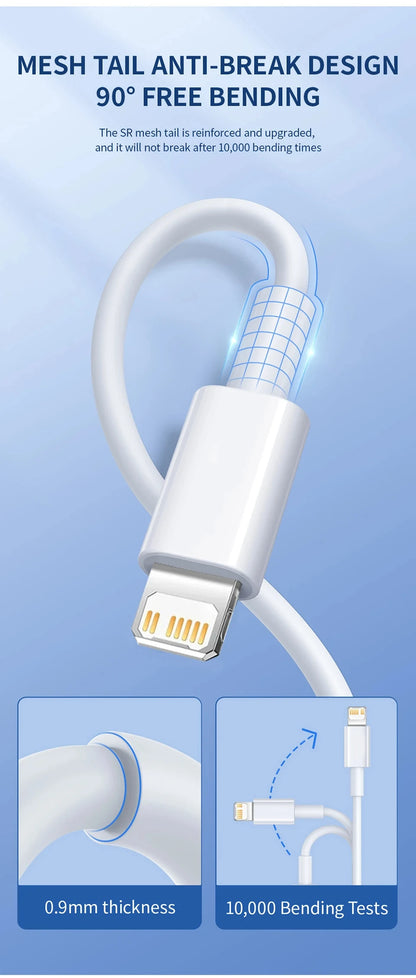 40W PD USB-C Fast Charger Cable – iPhone 16/15/14/13/12/11 & iPad