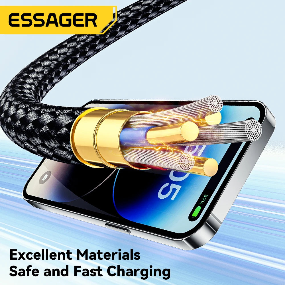 Essager 29W USB-C to Lightning Cable – iPhone 14–8 & iPad, MacBook