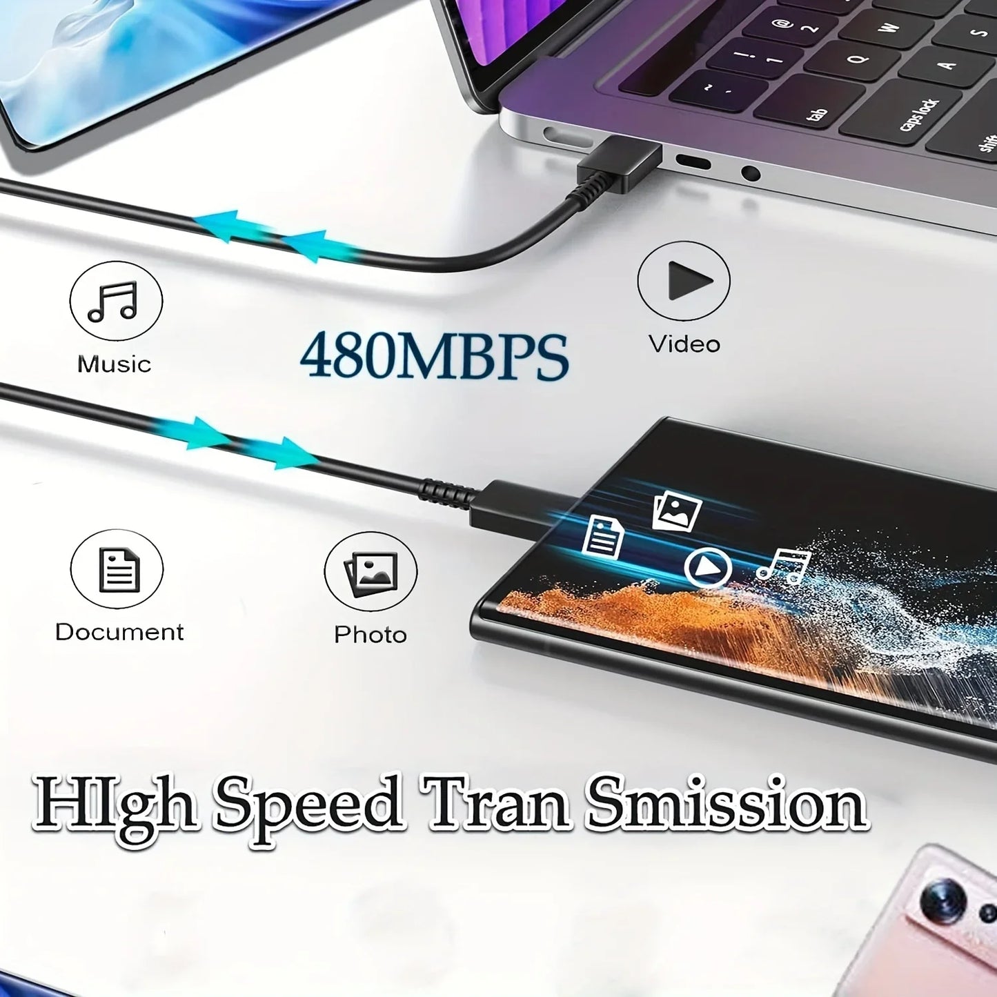 45W PD USB-C Fast Charger – Samsung Galaxy S24/S23/S22/S21/S20 Ultra, S10 Plus