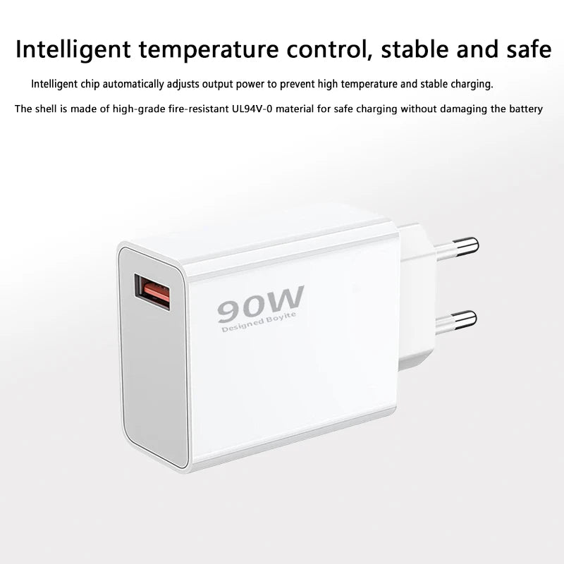 90W USB-C Fast Charger for Xiaomi 15/14/13/12/11 Ultra, Redmi Note 12T/13 Pro Turbo