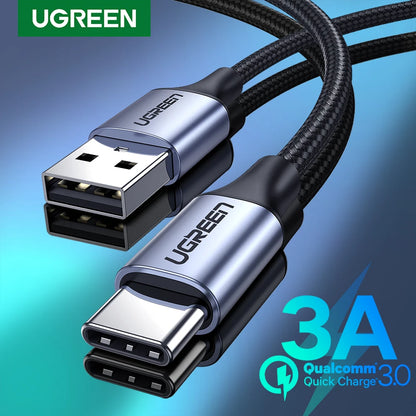 UGREEN 3A USB-C Cable – iPhone 17/16, Xiaomi, Samsung, iPad, Poco