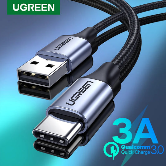 UGREEN 3A USB-C Cable – iPhone 17/16, Xiaomi, Samsung, iPad, Poco