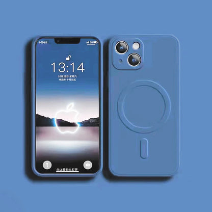 Magsafe Magnetic Liquid Silicone iPhone Case – Wireless Charging, Soft Back Cover for iPhone 11–16 Pro Max & Mini