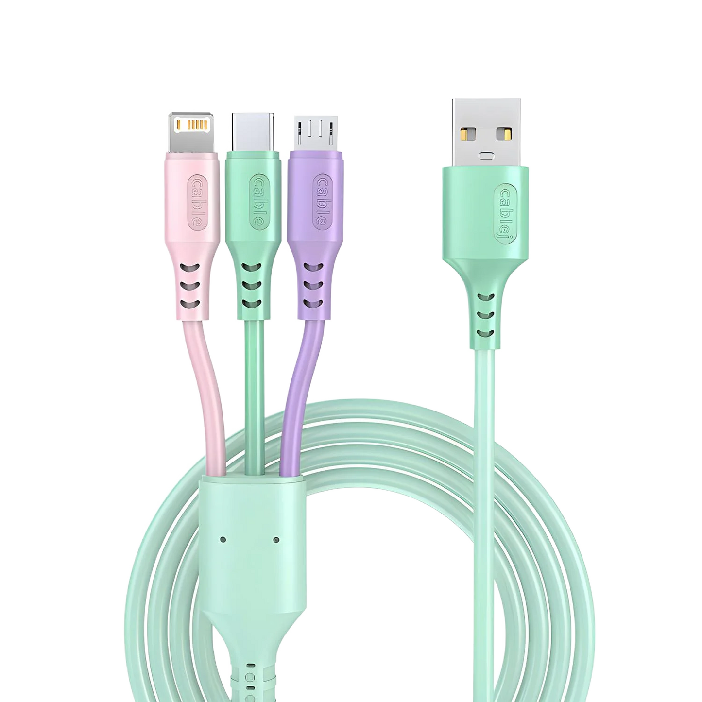 3-in-1 Super Fast Charging Cable – iPhone 15–11, USB-C, Micro USB