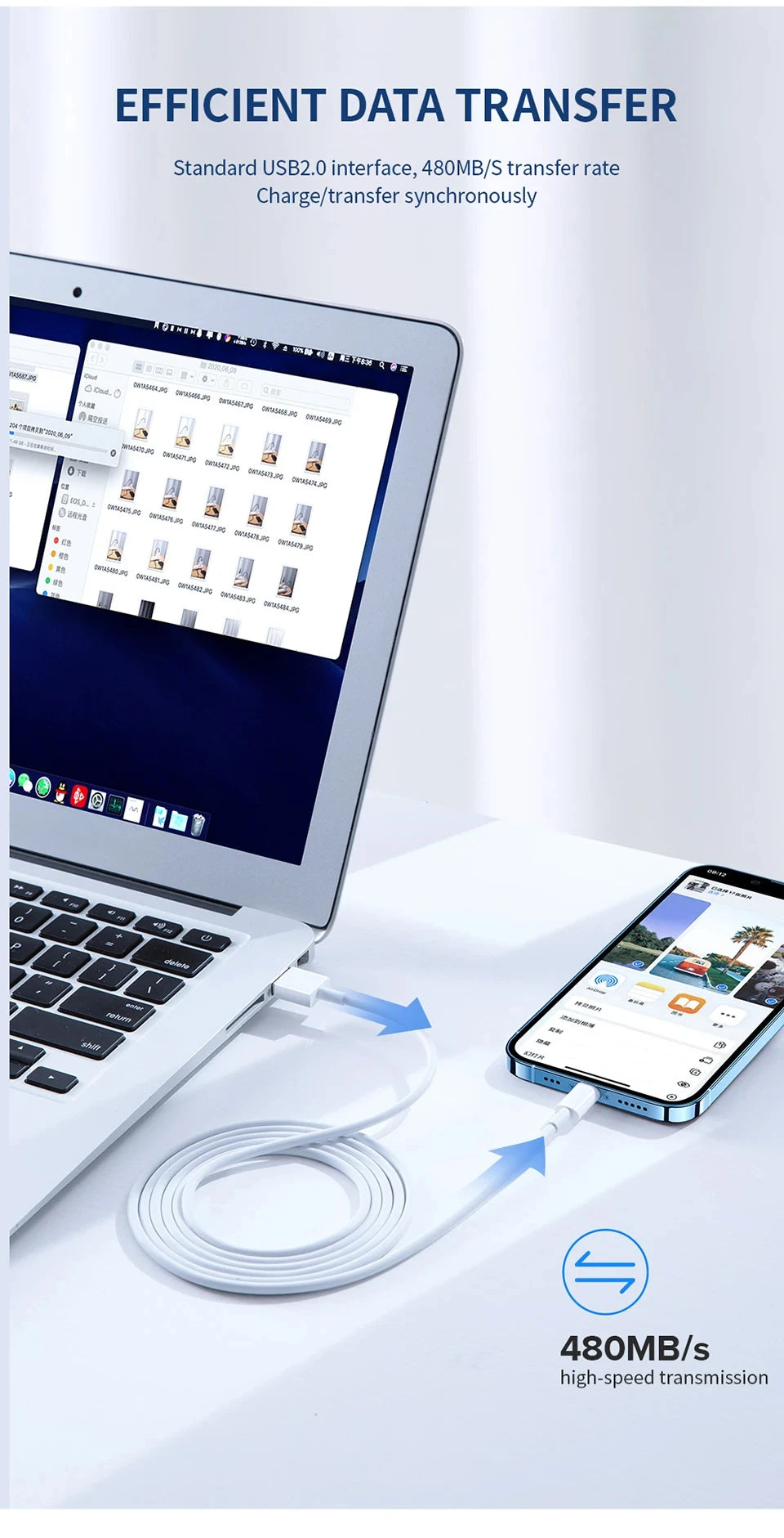 40W PD USB-C Fast Charger Cable – iPhone 16/15/14/13/12/11 & iPad