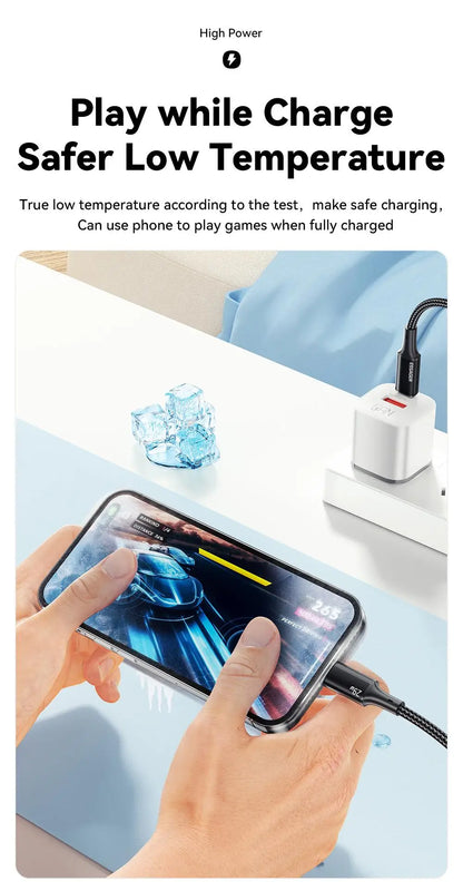 Essager 29W USB-C to Lightning Cable – iPhone 14–8 & iPad, MacBook