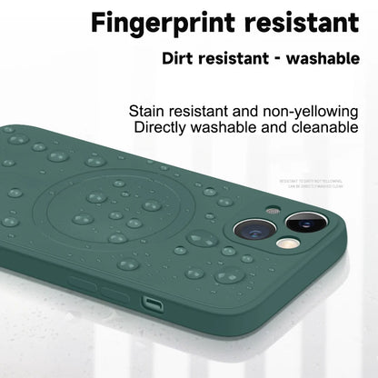 Magsafe Magnetic Liquid Silicone iPhone Case – Wireless Charging, Soft Back Cover for iPhone 11–16 Pro Max & Mini