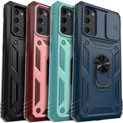 Samsung Galaxy S20 FE 5G Hybrid Rugged Case with Ring Kickstand, Card Slot & Camera Protection