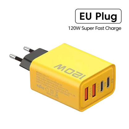 120W USB-C PD Fast Charger – iPhone, Samsung, Xiaomi Quick Charge 3.0