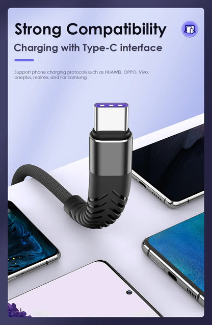 100W 7A USB-C Fast Charging Cable – iPhone, Xiaomi, Huawei, Samsung
