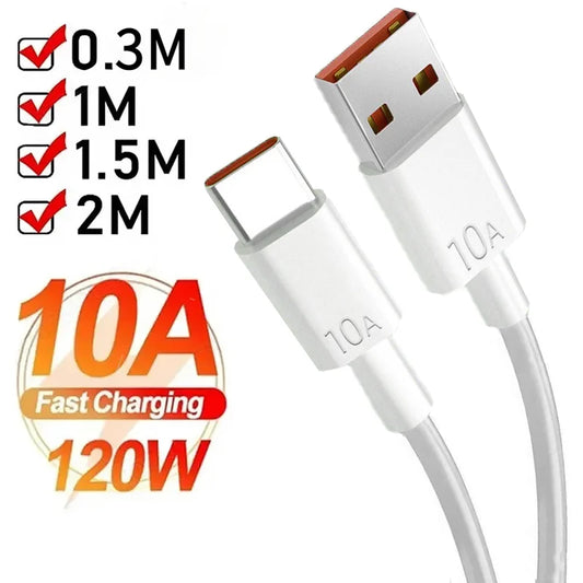 120W USB to USB-C Fast Charging Cable – Huawei, Honor, Xiaomi, Redmi