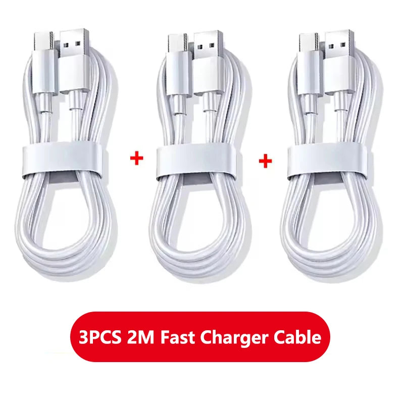 3-Pack 100W USB-C Fast Charging Cable – 6A Quick Charge