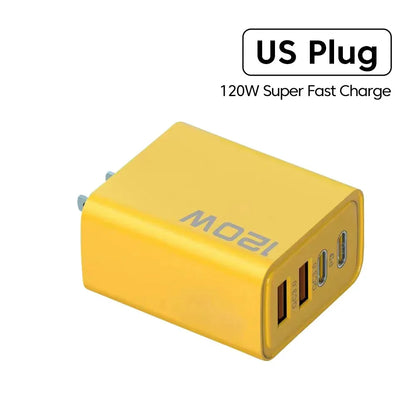 120W USB-C PD Fast Charger – iPhone, Samsung, Xiaomi Quick Charge 3.0