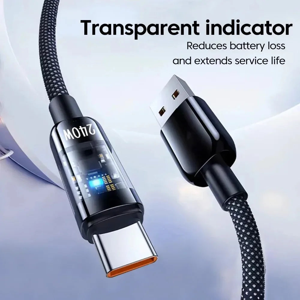 240W USB to USB-C Fast Charging Cable – Samsung, Xiaomi, Huawei, OPPO