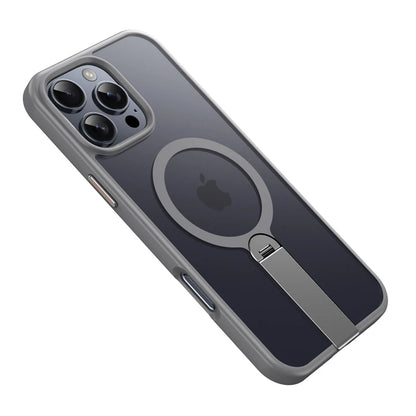 360° Hidden Metal Stand Magnetic Case for iPhone 12–16 Pro Max & Plus – MagSafe Compatible