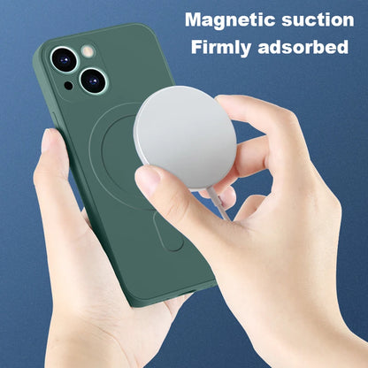 Magsafe Magnetic Liquid Silicone iPhone Case – Wireless Charging, Soft Back Cover for iPhone 11–16 Pro Max & Mini