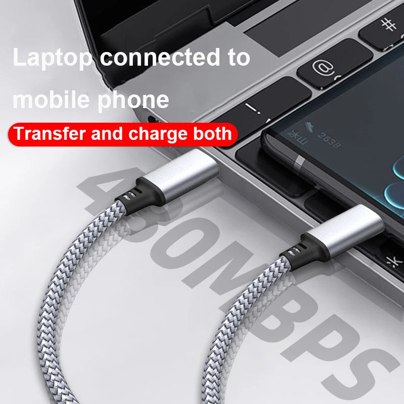 60W USB-C to USB-C Cable – iPhone 15, MacBook, Xiaomi, Samsung