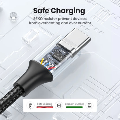 UGREEN 3A USB-C Cable – iPhone 17/16, Xiaomi, Samsung, iPad, Poco