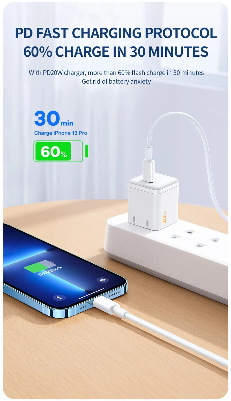40W PD USB-C Fast Charger Cable – iPhone 16/15/14/13/12/11 & iPad