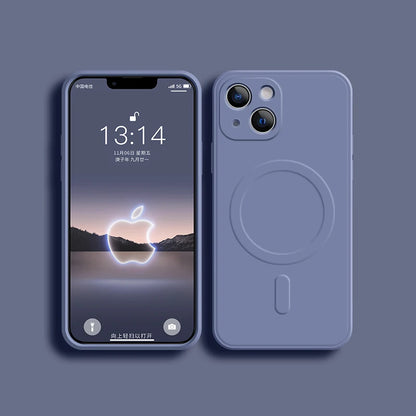 Magsafe Magnetic Liquid Silicone iPhone Case – Wireless Charging, Soft Back Cover for iPhone 11–16 Pro Max & Mini