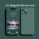 Magsafe Magnetic Liquid Silicone iPhone Case – Wireless Charging, Soft Back Cover for iPhone 11–16 Pro Max & Mini