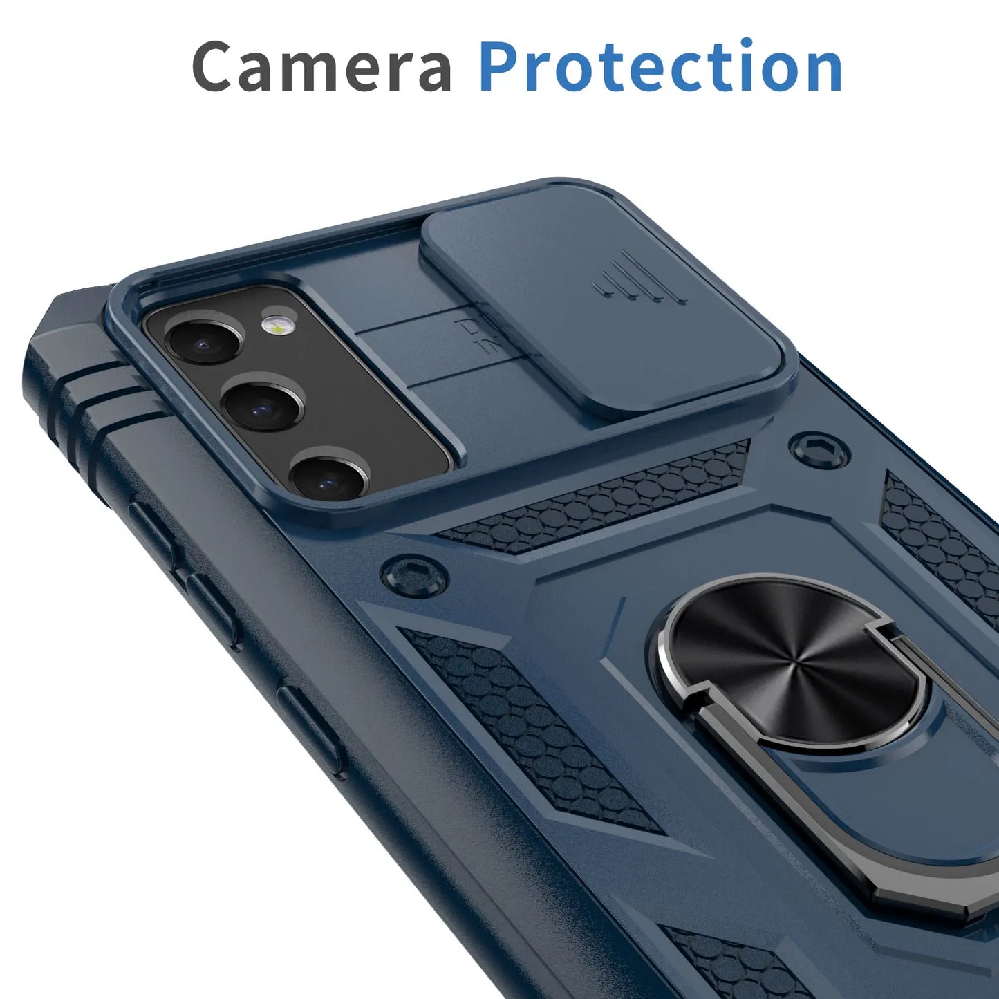 Samsung Galaxy S20 FE 5G Hybrid Rugged Case with Ring Kickstand, Card Slot & Camera Protection