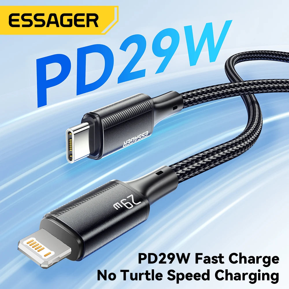 Essager 29W USB-C to Lightning Cable – iPhone 14–8 & iPad, MacBook