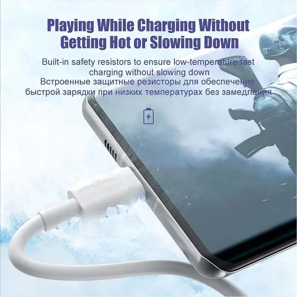 3-Pack 100W USB-C Fast Charging Cable – 6A Quick Charge