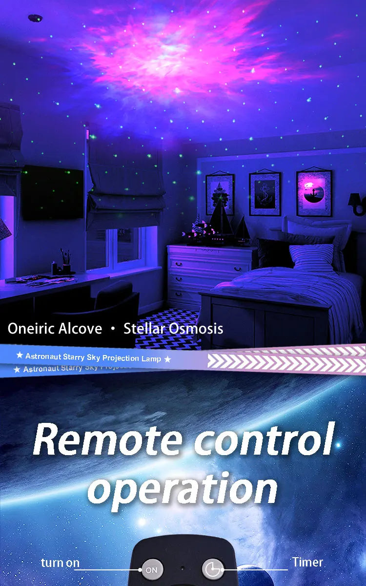 Astronaut Galaxy Projector – LED Starry Night Lamp for Bedroom, Holiday & Kids Gift