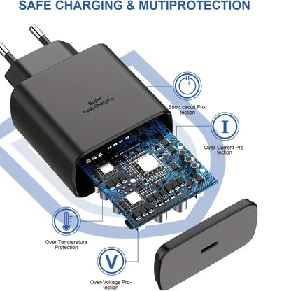 45W PD USB-C Fast Charger – Samsung Galaxy S24/S23/S22/S21/S20 Ultra, S10 Plus