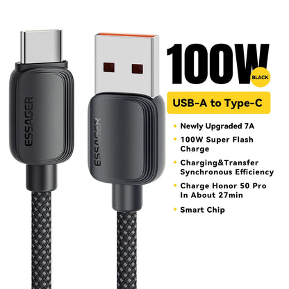 Essager 100W USB-C Cable – Huawei Honor, Xiaomi, OnePlus, Samsung