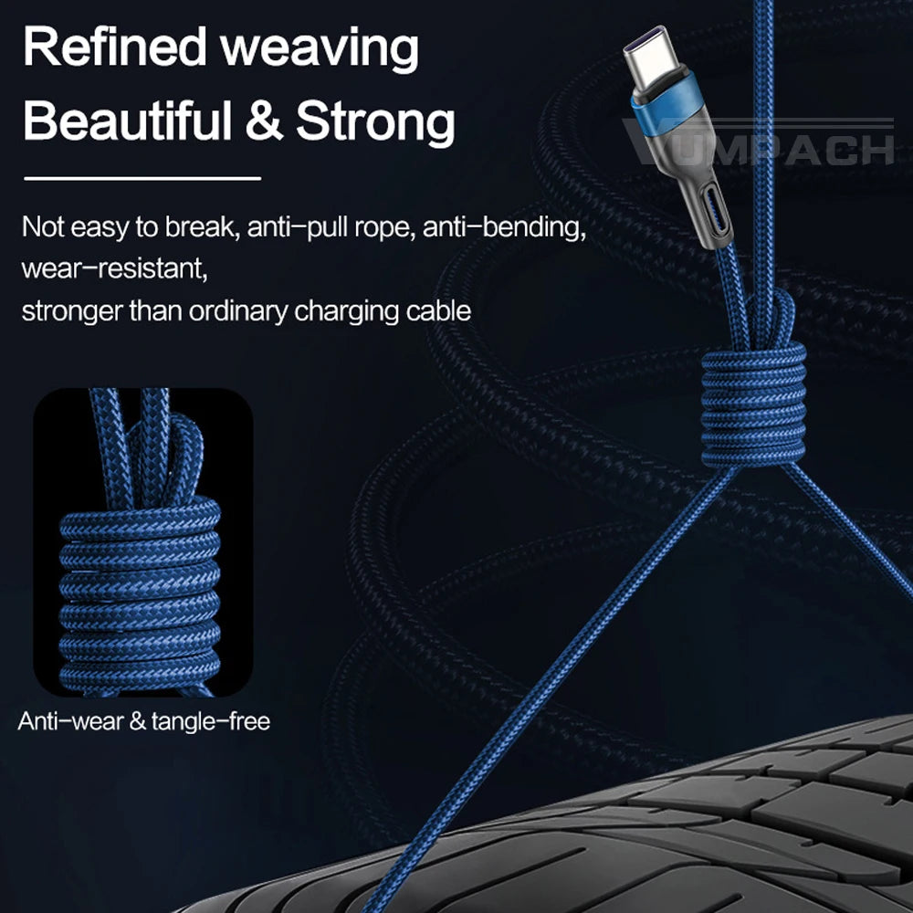 Fast USB-C Cable – Samsung, Xiaomi, Vivo, iPhone 16/15, Huawei