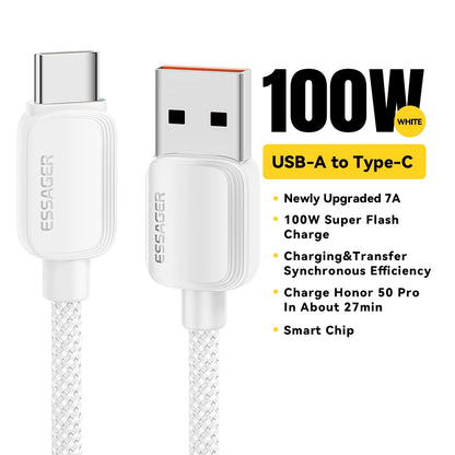 Essager 100W USB-C Cable – Huawei Honor, Xiaomi, OnePlus, Samsung