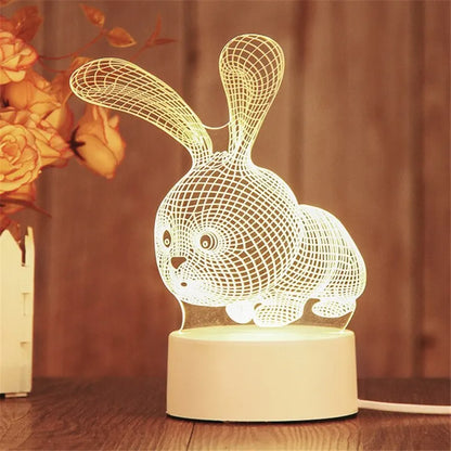 1pc Acrylic LED Night Light – Creative Bedside Table Lamp for Bedroom, Holiday & Gift Décor