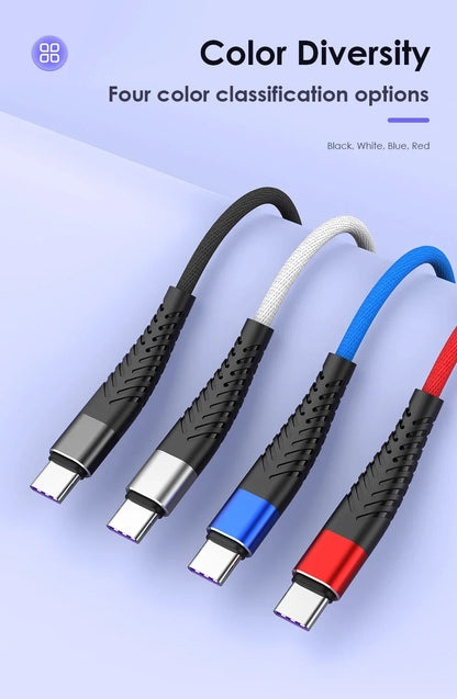 100W 7A USB-C Fast Charging Cable – iPhone, Xiaomi, Huawei, Samsung